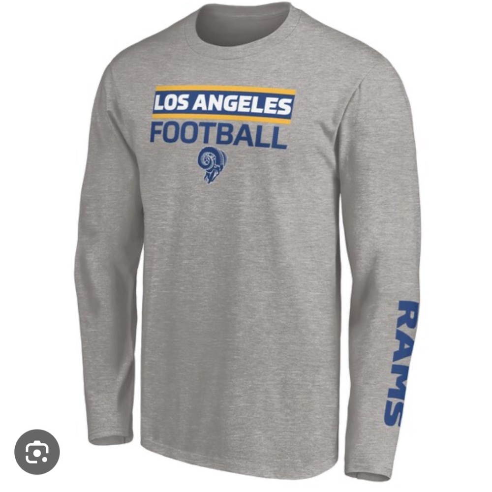 Fanatics Los Angeles Rams Football Gray Long Sleeve Tee